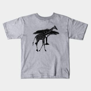 Giraffe with tree in Kenya / Africa Kids T-Shirt